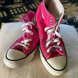 Converse Pink High-Top Canvas Sneakers